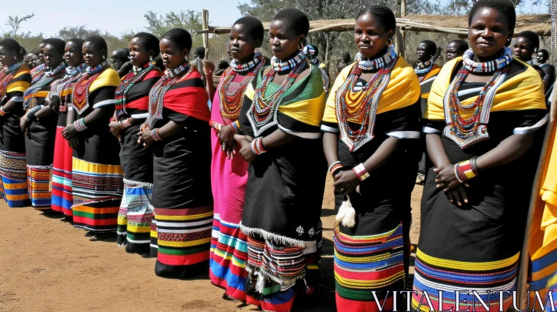 Samburu Women in Traditional Dress - Captivating Cultural Portrait AI Image