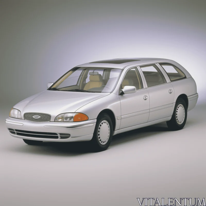 1997 Ford Taurus 3D Model - Capturing Suburban Ennui in Silver AI Image