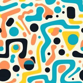 Abstract Organic Shapes Seamless Pattern