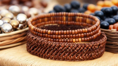 Handmade Wooden Bead Bracelet | Natural Materials Craft