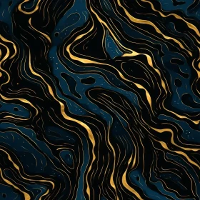 Luxurious Gold & Black Marble Texture Seamless Pattern