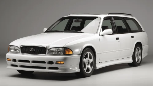 White Station Wagon: Anime-Influenced Classic Elegance in 1990s Style
