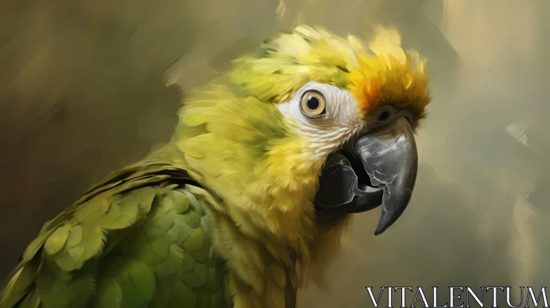 Beautiful Parrot Painting - Realistic Bird Artwork AI Image