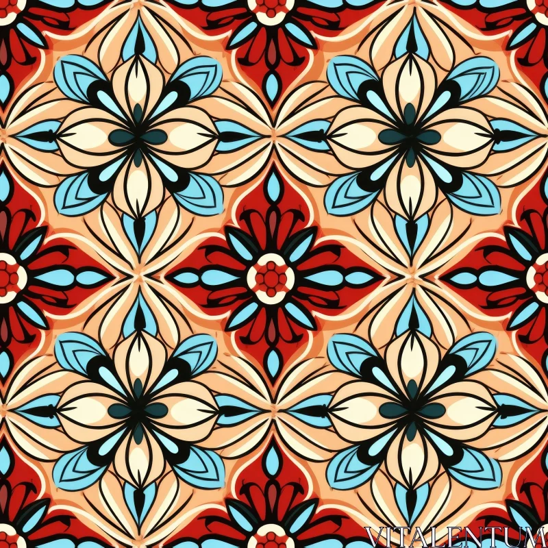 AI ART Colorful Moroccan Tiles Pattern for Design Projects
