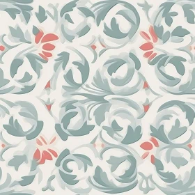 Floral Seamless Pattern with Victorian Influence