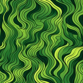 Green Waves Seamless Pattern for Designs