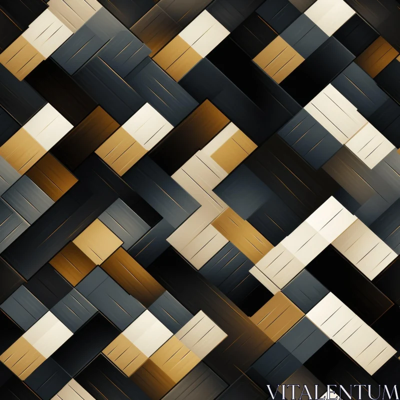 Modern Wood Grain Geometric Pattern AI Image