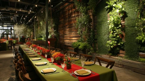 Elegant Rustic-Chic Dinner Party Table in a Charming Space