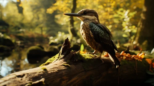 Kingfisher Bird in Forest - Wildlife Photography