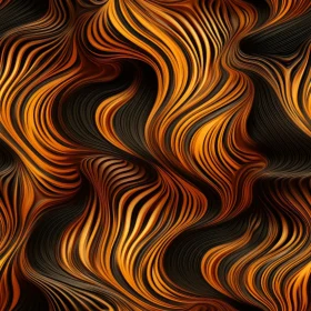 Abstract Orange and Black Wavy Pattern