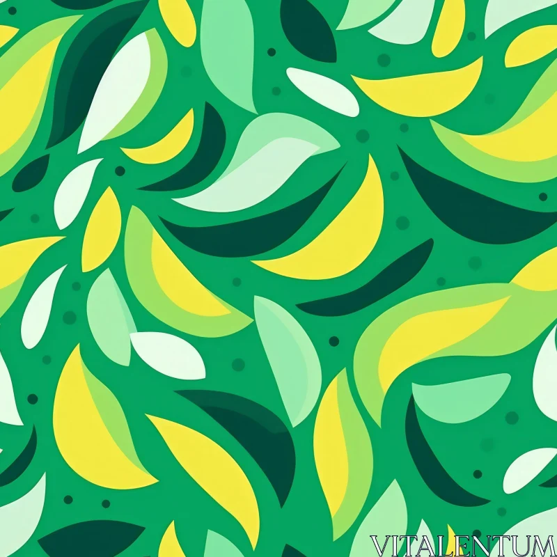 AI ART Colorful Leaves Seamless Vector Pattern