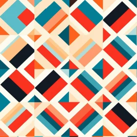 Colorful Geometric Pattern Design on White Background