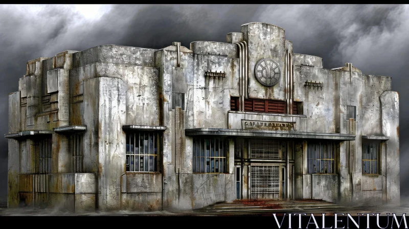 Exploring the Beauty of Abandoned Art Deco Buildings AI Image
