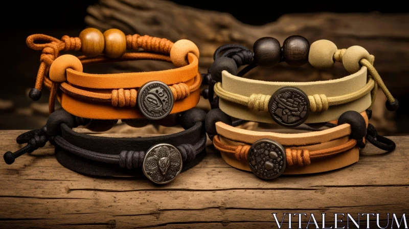 Handmade Leather Bracelets - Unique Accessories for Men and Women AI Image