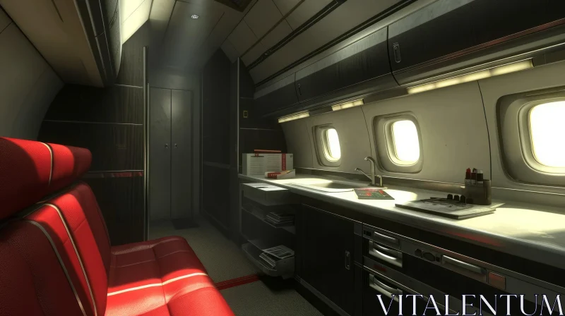 Luxurious Private Jet Interior: Opulence and Elegance AI Image