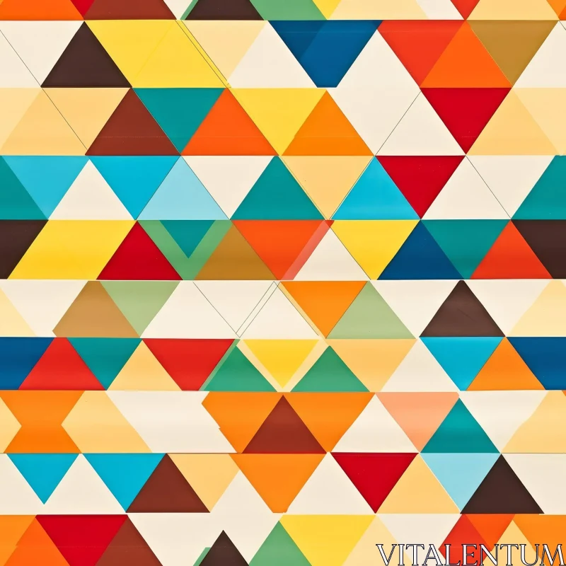Modern Geometric Triangle Pattern - White Background AI Image