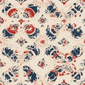 Traditional Oriental Floral Seamless Pattern