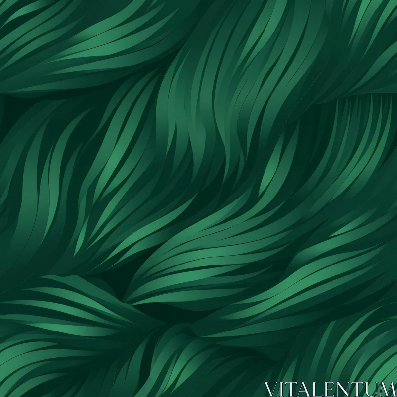 Green Wave Pattern - Calming Background Texture AI Image