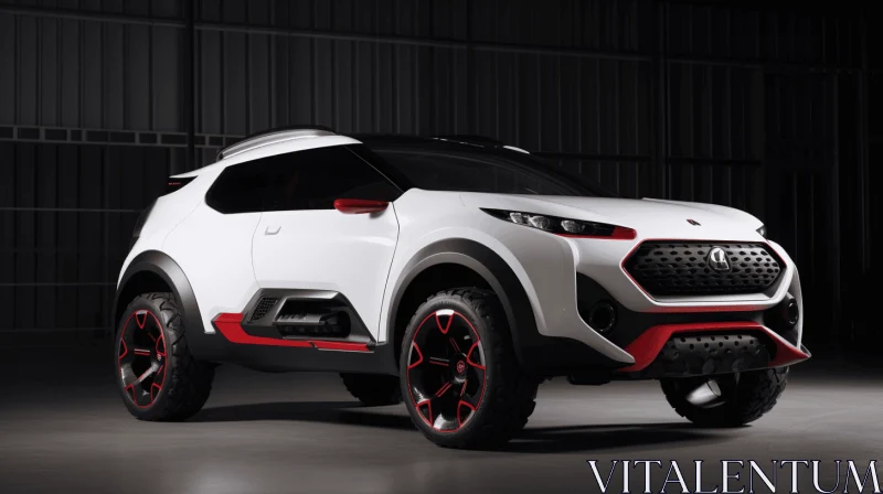 Raw and Powerful Chrysler HRV Concept in White and Red AI Image