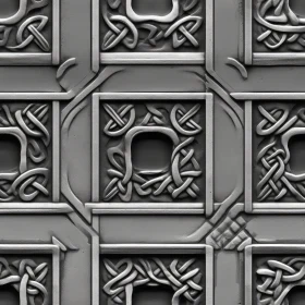Celtic Knot Metallic Gray Seamless Texture