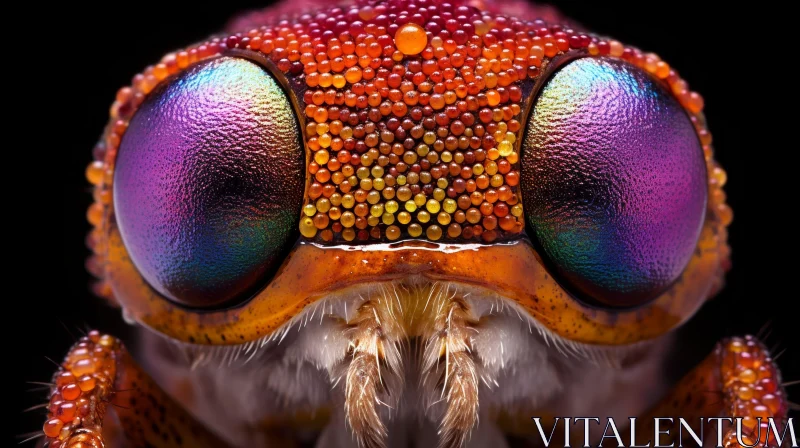 AI ART Detailed Macro Photo of a Fly's Head