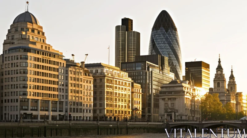 London Skyline: A Captivating View of Modern and Traditional Architecture AI Image