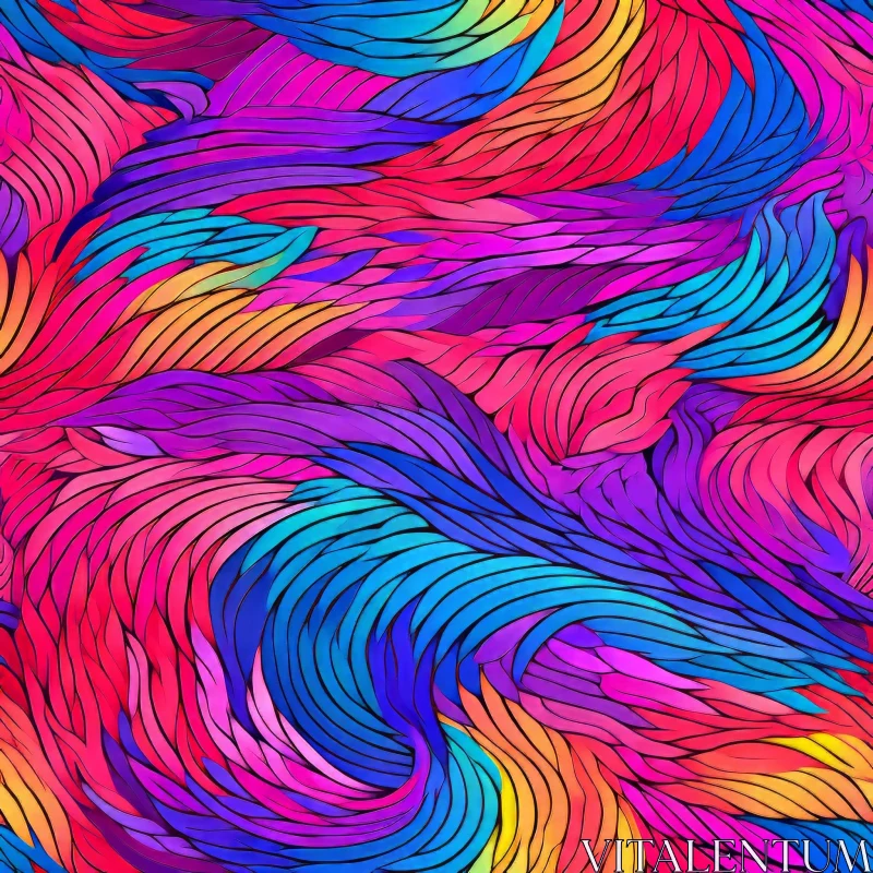 Colorful Abstract Painting - Modern Energy and Movement AI Image
