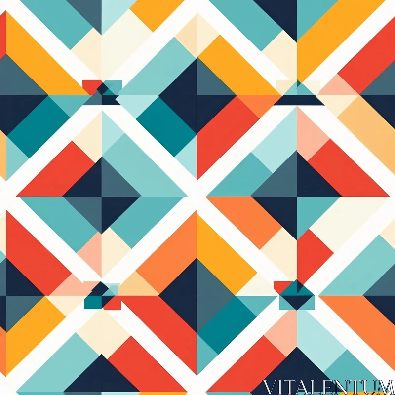 Colorful Geometric Pattern for Versatile Design Projects AI Image