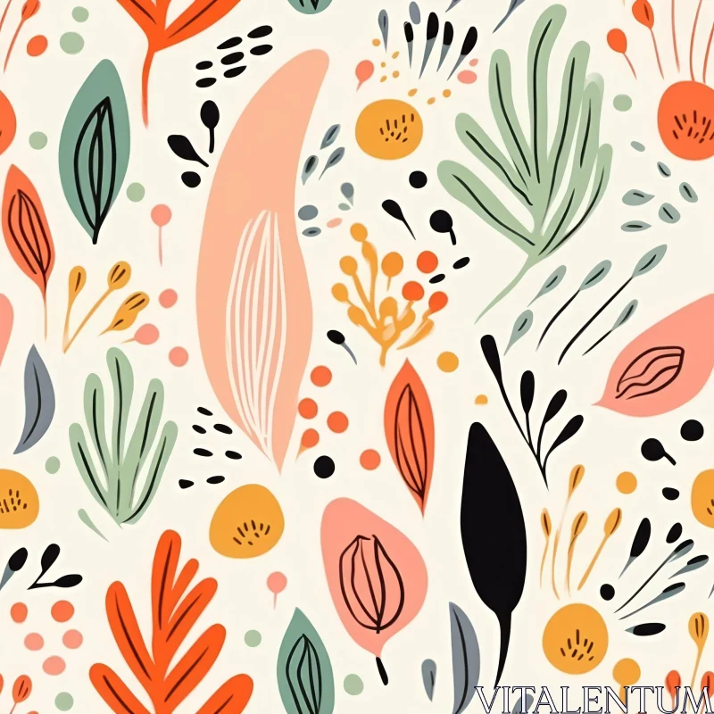 Intricate Hand-Drawn Floral Pattern for Home Decor AI Image