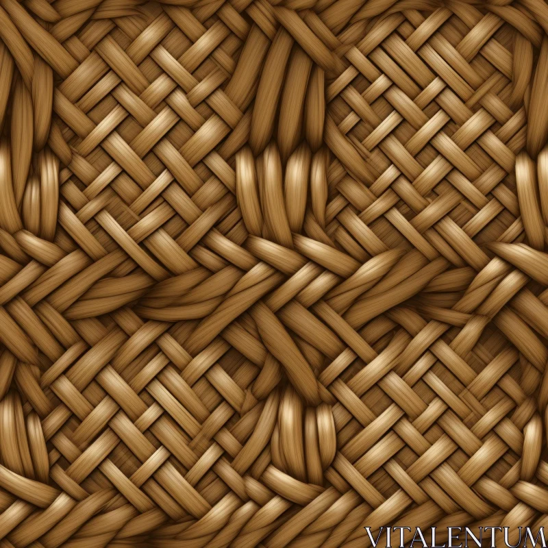Detailed Wicker Basket Texture for 3D Design AI Image