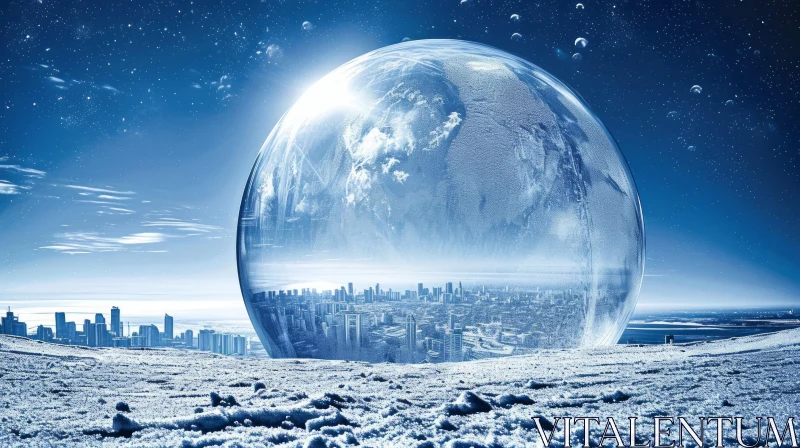 Futuristic Earth: A Captivating Vision of Mystery and Wonder AI Image