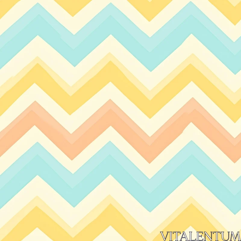 Retro Zigzag Pastel Chevrons Seamless Pattern AI Image