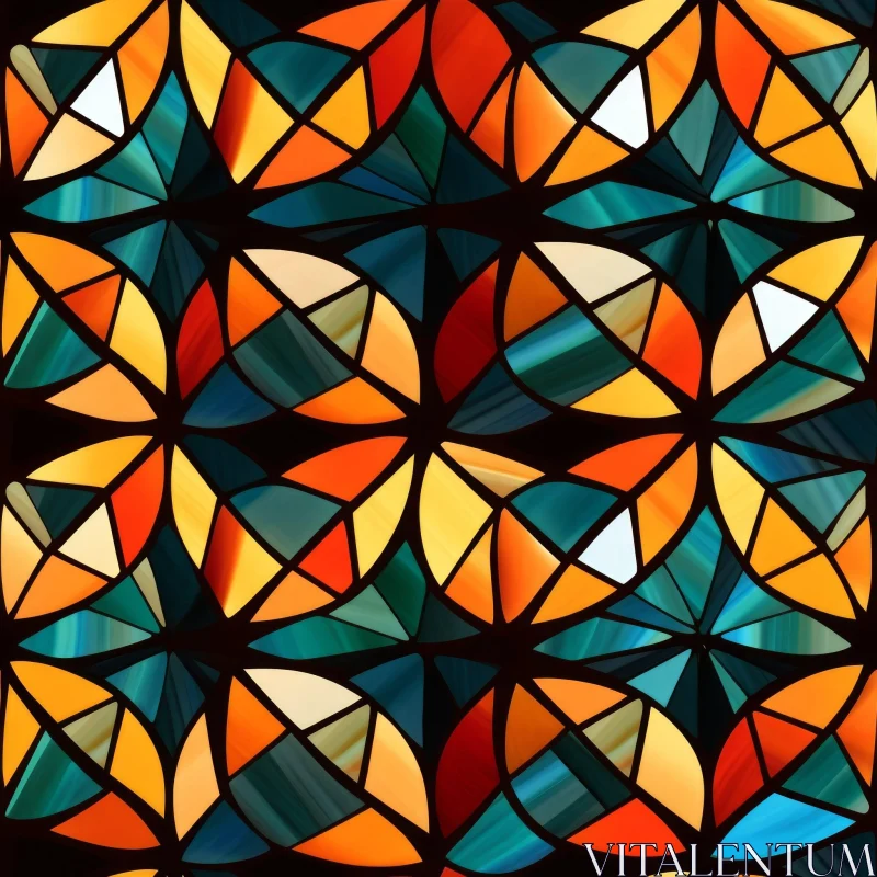 AI ART Stained Glass Seamless Pattern for Unique Designs