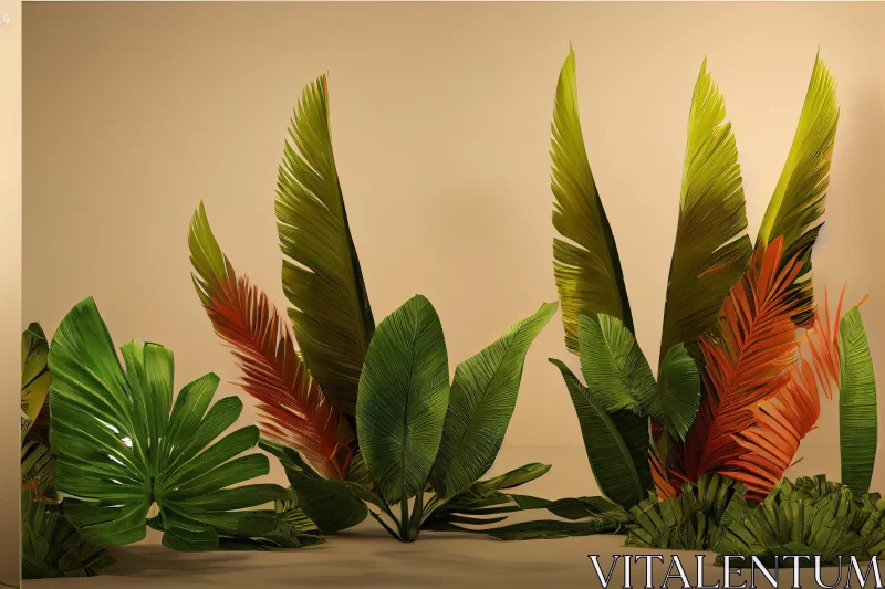 3D Tropical Plants Texture Pack for Sale | Minimalist Still Life AI Image
