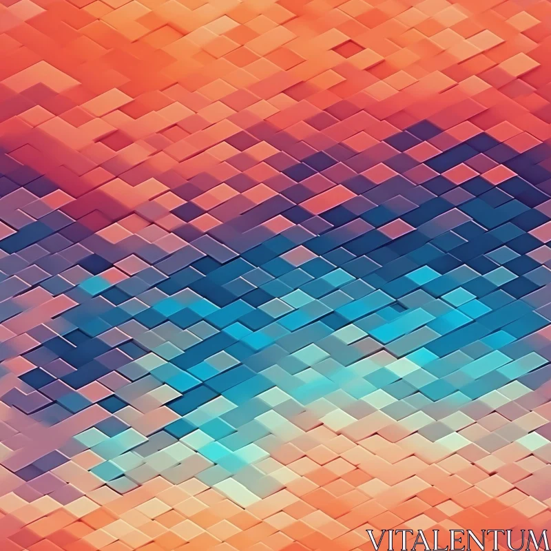 Colorful Abstract Background with Squares AI Image