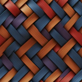 Dark Blue Basketweave Pattern - Geometric Design