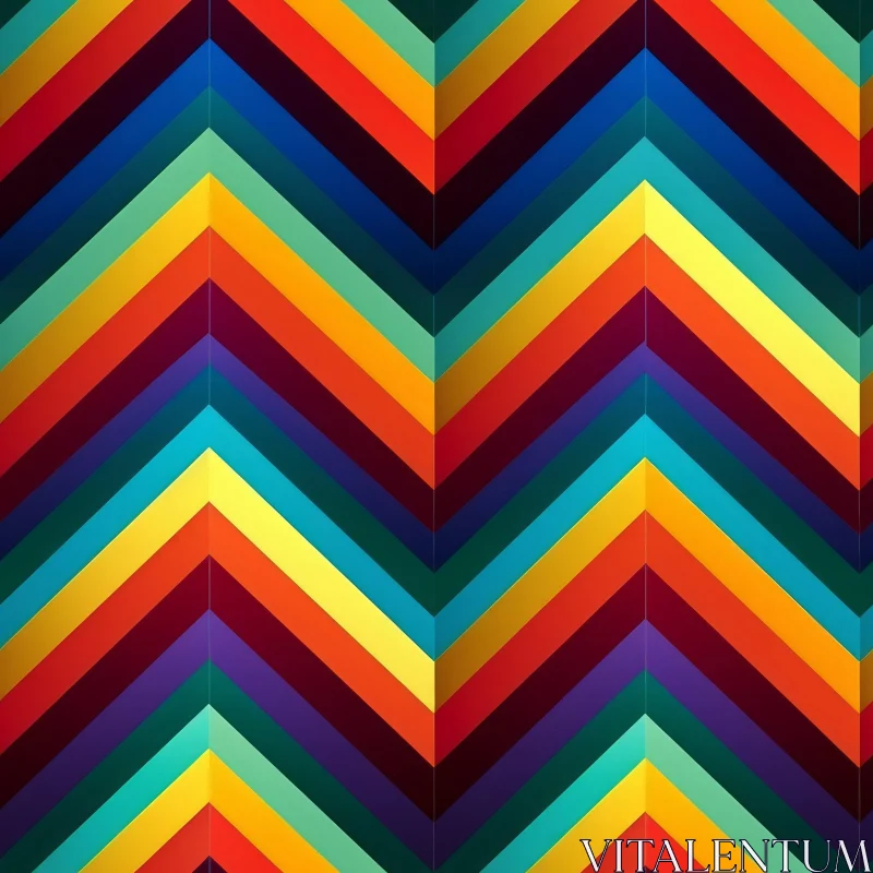 AI ART Colorful Geometric Pattern | Seamless Zigzag Design