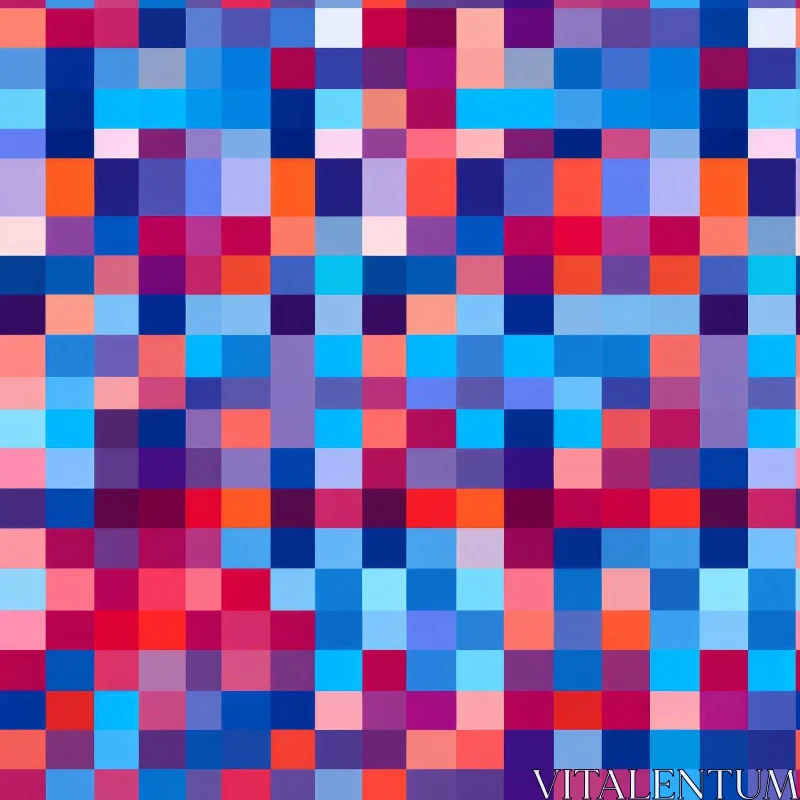 AI ART Pixelated Pattern - Chaos and Order