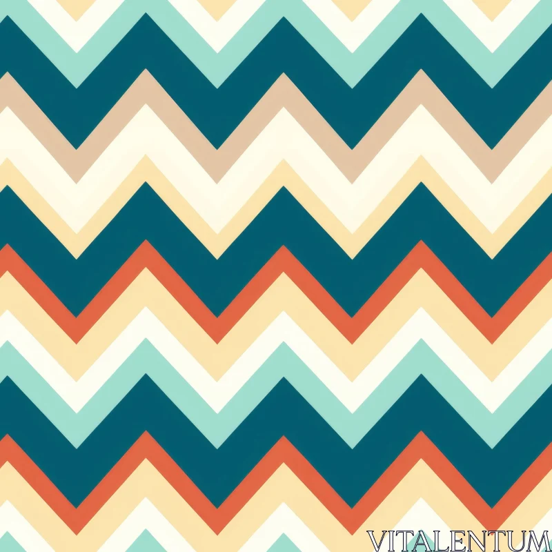 Retro 70s Chevrons Pattern for Web and Print Projects AI Image
