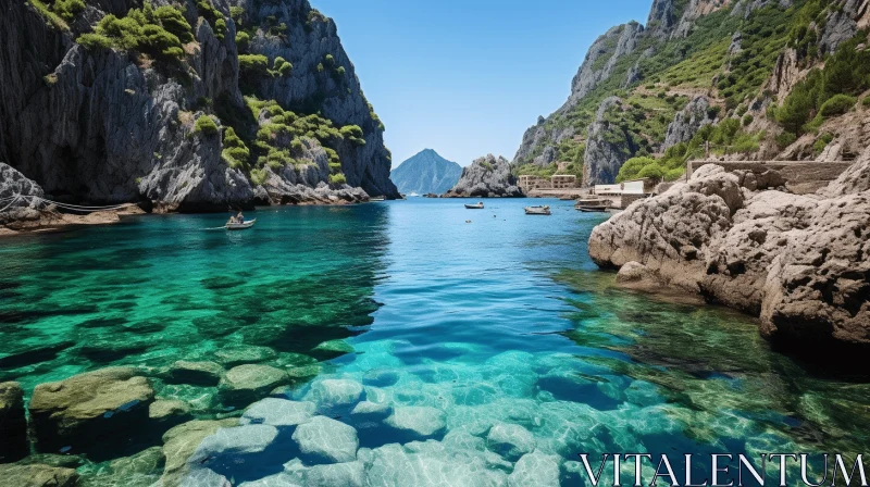 Bay of Capri, Italy: Serene Nature-Inspired Imagery AI Image