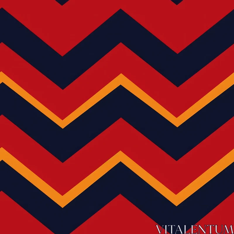 Chevron Pattern in Red and Blue AI Image