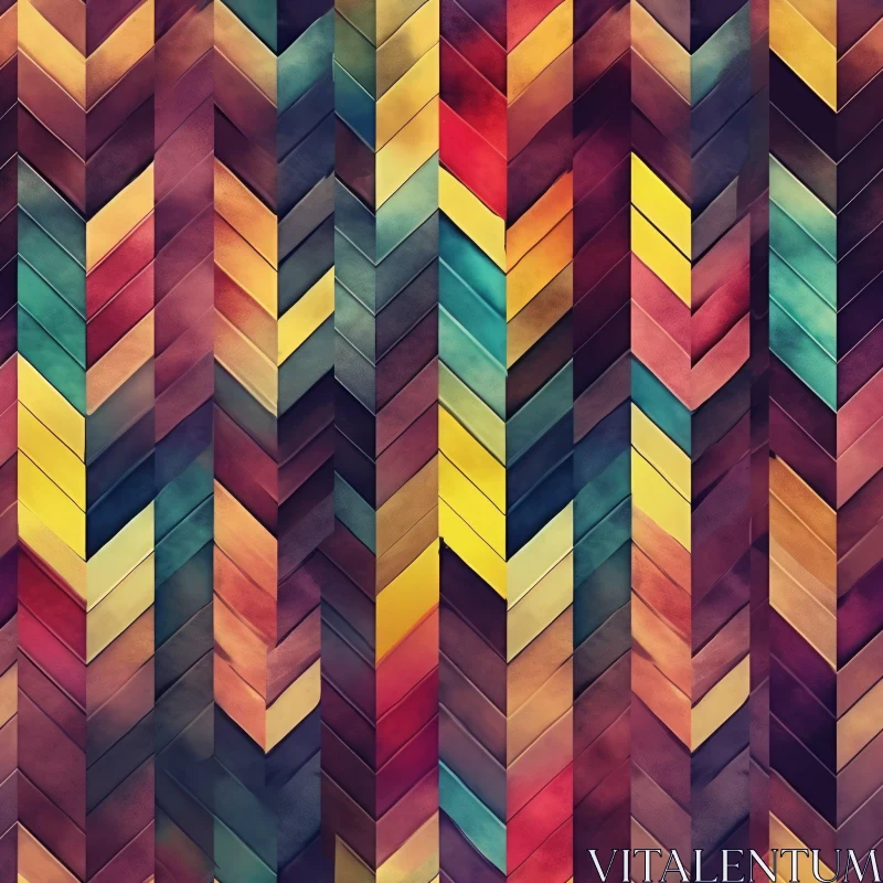 AI ART Colorful Chevron Pattern for Fabric and Wallpaper