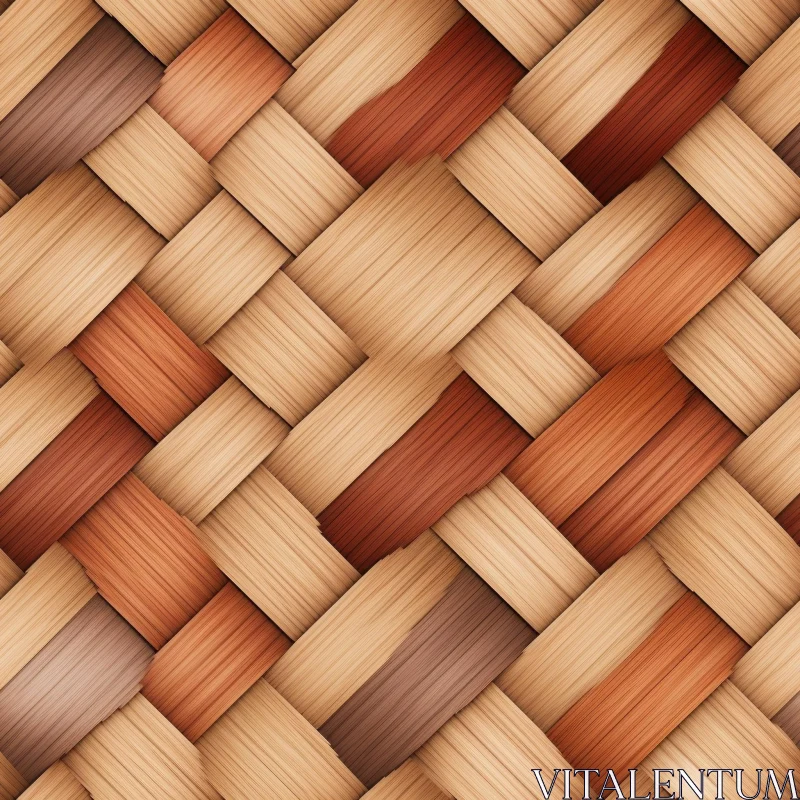 Natural Wood Woven Basket Texture for Backgrounds and Web Design AI Image