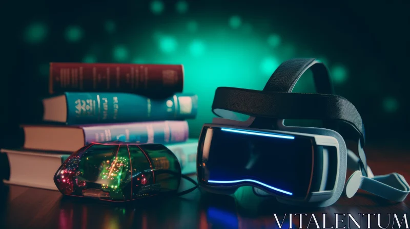 Virtual Reality and E-Learning: Modern Technology Concept AI Image