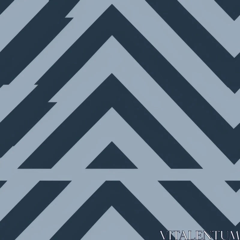 Blue Geometric Chevron Pattern - Seamless Design AI Image