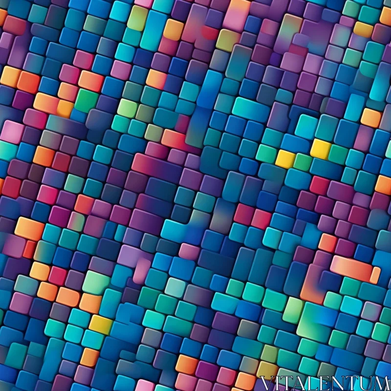 Colorful Mosaic Pattern for Website Background AI Image