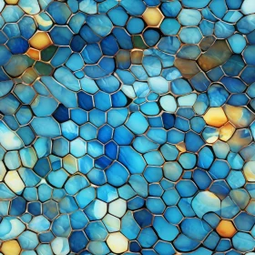 Blue and Yellow Mosaic Tiles Pattern for Website Background