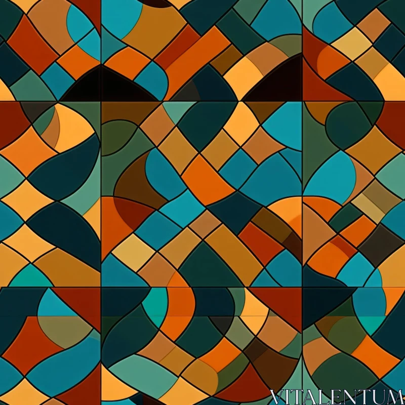 AI ART Colorful Geometric Pattern for Websites and Prints