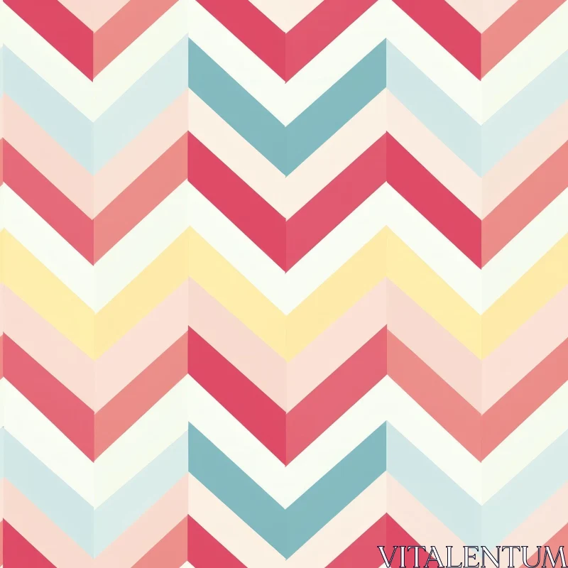 Pink Geometric Chevron Pattern for Fabric & Wallpaper AI Image