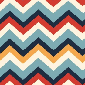 Retro 70s Chevrons Pattern - Geometric Design